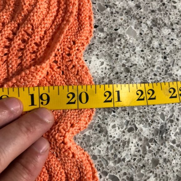 {INC International} Peach Open Front Crochet Shrug - Picture 7 of 7